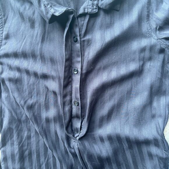 Volcom Romper Long Sleeve Women's M Black Striped One Piece Collared Jumpsuit - Picture 8 of 14